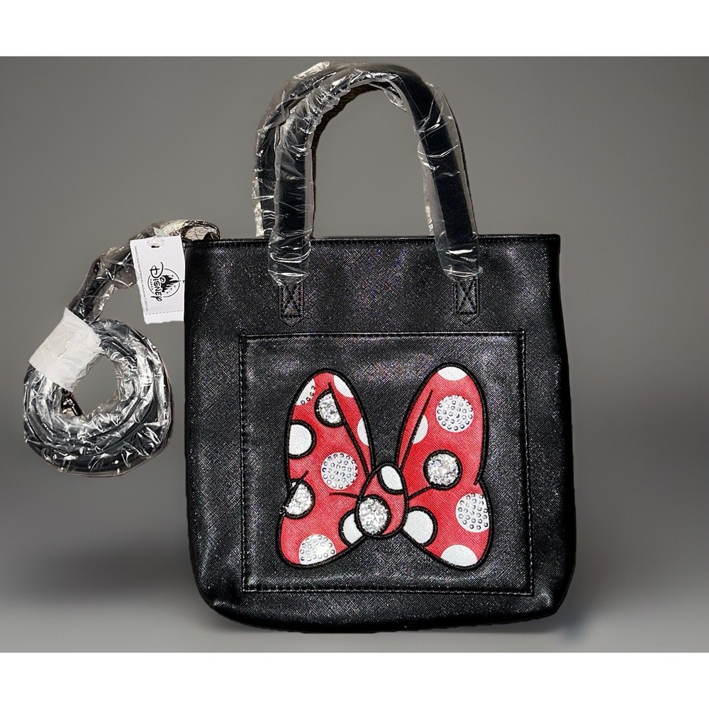 NWT Disney Minnie Mouse Rhinestone Bow Small Crossbody Handbag Purse NWT